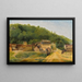 van de huizen Cabassud in Ville-d'Avray - Jean-Baptiste-Camille Corot — ingelijst kunstwerk aan de muur