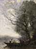 De veerman - Jean-Baptiste-Camille Corot — weergave van het kunstwerk