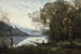 De Boot van de Vissers die Anker hebben gelegd, Herinnering aan een Italiaans Meer - Jean-Baptiste-Camille Corot — weergave van het kunstwerk