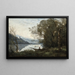 De Boot van de Vissers die Anker hebben gelegd, Herinnering aan een Italiaans Meer - Jean-Baptiste-Camille Corot — ingelijst kunstwerk aan de muur