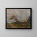 van een windstoot aan de rand van de zee - Jean-Baptiste-Camille Corot — ingelijst kunstwerk aan de muur