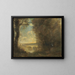 van een visser met een hengel, souvenir van de Mantes-brug - Jean-Baptiste-Camille Corot — ingelijst kunstwerk aan de muur