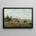 Een dorp in de omgeving van Mantes - Jean-Baptiste-Camille Corot — ingelijst kunstwerk aan de muur