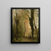 van een pad onder de bomen in de lente - Jean-Baptiste-Camille Corot — ingelijst kunstwerk aan de muur