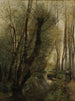 Een beekje in de omgeving van Beauvais - Jean-Baptiste-Camille Corot — weergave van het kunstwerk