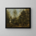 van een weg in het bos van Wagnonville - Jean-Baptiste-Camille Corot — ingelijst kunstwerk aan de muur