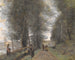 Bosrijke pad in Ville-d'Avray langs de vijver - Jean-Baptiste-Camille Corot — weergave van het kunstwerk