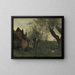 van de Zonnebloemen en boerderij in Sainte-Catherine-les-Arras - Jean-Baptiste-Camille Corot — ingelijst kunstwerk aan de muur