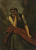 Vrouw mediterend - Jean-Baptiste-Camille Corot — weergave van het kunstwerk