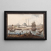 Yeni Camii en de haven van Istanbul - Jean-Baptiste Hilaire — ingelijst kunstwerk aan de muur