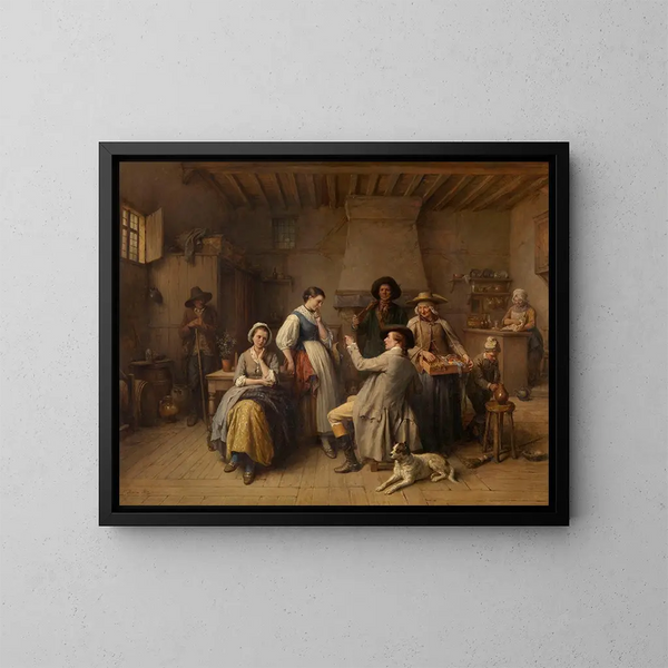 Eerbetoon aan Jean-Baptiste Madou — ingelijst kunstwerk aan de muur