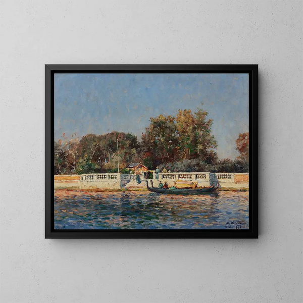 Het openbare park in Venetië - Jean-Baptiste Olive — ingelijst kunstwerk aan de muur