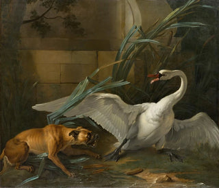 JeanBaptiste Oudry - Swan Attacked by a Dog.webp
