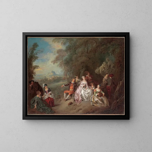 Concert champêtre - Jean-Baptiste Pater — ingelijst kunstwerk aan de muur