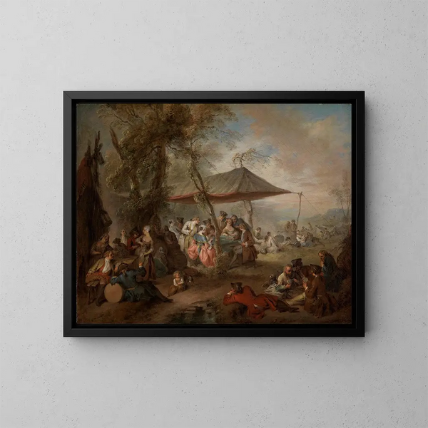 Joies de la vie des soldats - Jean-Baptiste Pater — ingelijst kunstwerk aan de muur