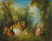 Feestelijke hofscène bij een fontein - Jean-Baptiste Pater — weergave van het kunstwerk