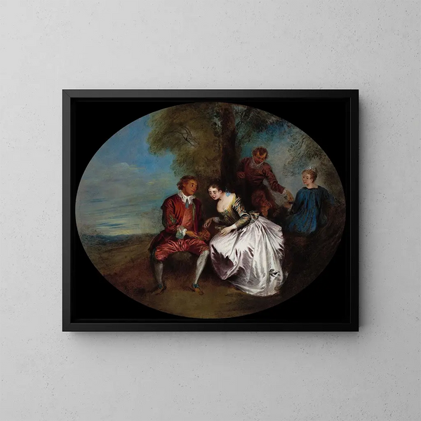 De muizenjager - Jean-Baptiste Pater — ingelijst kunstwerk aan de muur