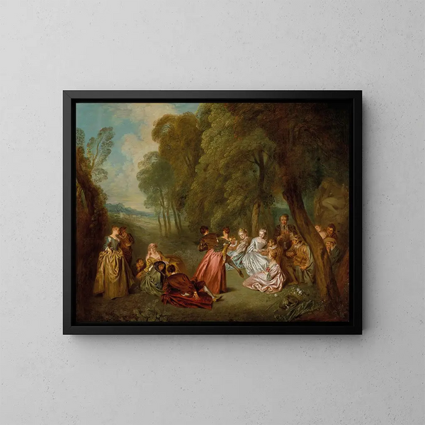 Les divertissements champêtres - Jean-Baptiste Pater — ingelijst kunstwerk aan de muur