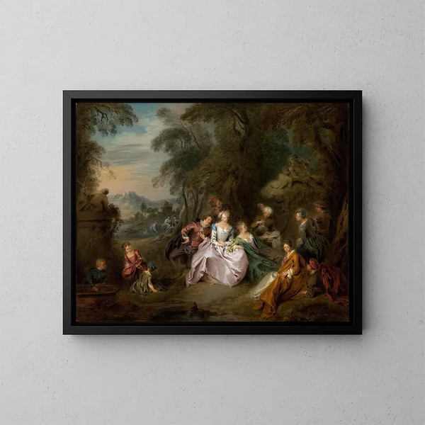 Rust in een park - Jean-Baptiste Pater — ingelijst kunstwerk aan de muur
