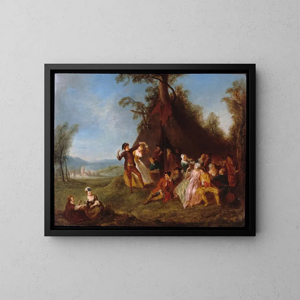 van soldatenvreugde - Jean-Baptiste Pater — ingelijst kunstwerk aan de muur