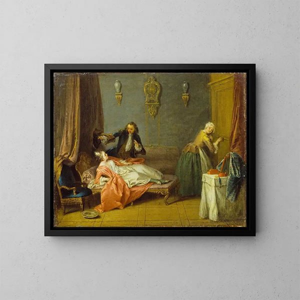 Het Boudoir - Jean-Baptiste Pater — ingelijst kunstwerk aan de muur