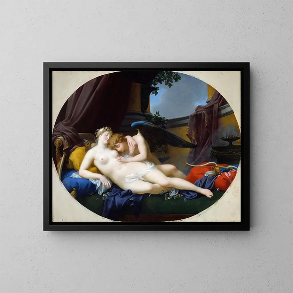 Cupidon en Psyche - Jean-Baptiste Regnault — ingelijst kunstwerk aan de muur