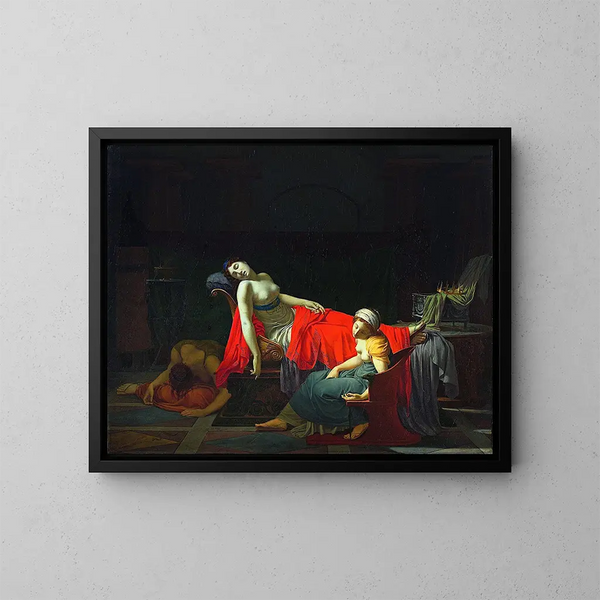 De dood van Cleopatra - Jean-Baptiste Regnault — ingelijst kunstwerk aan de muur
