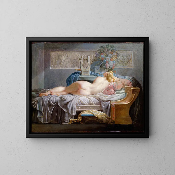 Sappho - Jean-Baptiste Regnault — ingelijst kunstwerk aan de muur