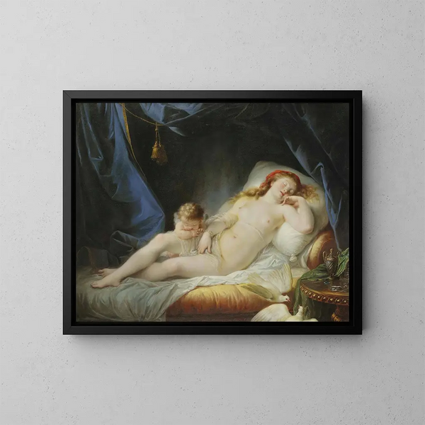 Venus slapend - Jean-Baptiste Regnault — ingelijst kunstwerk aan de muur