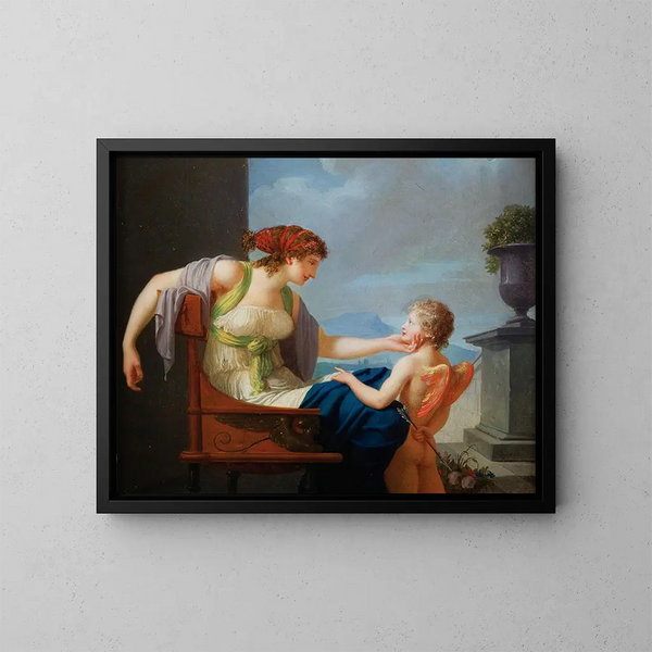 Venus en Cupido - Jean-Baptiste Regnault — ingelijst kunstwerk aan de muur