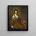 Portrait of Geneviève Blanchot as an allegory of painting - Jean-Baptiste Santerre — framed artwork on a wall