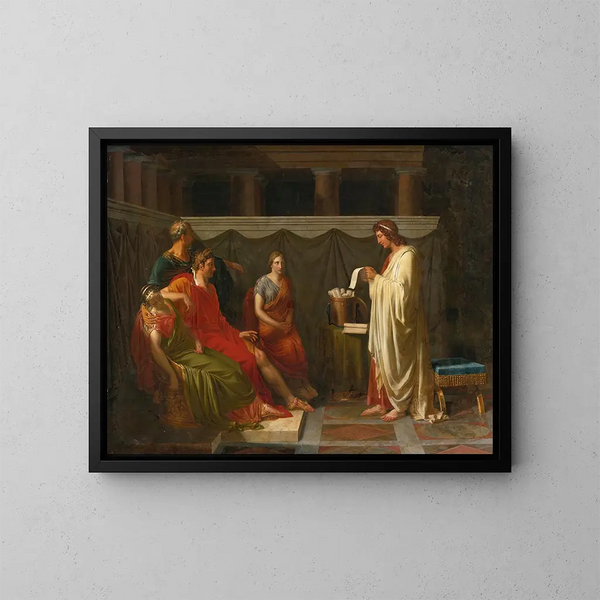 Virgile lezend zijn Eneide voor Augustus - Jean-Bruno Gassies — ingelijst kunstwerk aan de muur