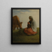 Een herderin die breit - Jean-François Millet — ingelijst kunstwerk aan de muur