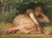 Bergère slapend in de schaduw van een eikenstruik - Jean-François Millet — weergave van het kunstwerk