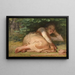 Bergère slapend in de schaduw van een eikenstruik - Jean-François Millet — ingelijst kunstwerk aan de muur