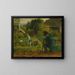 Tuinscène - Jean-François Millet — ingelijst kunstwerk aan de muur