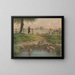 van Kinderen van boeren bij de eendenpoel - Jean-François Millet — ingelijst kunstwerk aan de muur