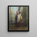 De weverige - Jean-François Millet — ingelijst kunstwerk aan de muur