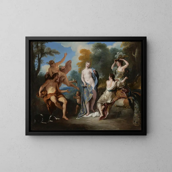 De Rechtspraak van Paris - Jean-François de Troy — ingelijst kunstwerk aan de muur