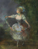 a girl dancing with a flower garland - Jean-Frédéric Schall — artwork view