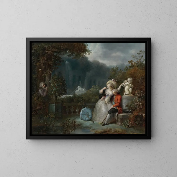 Wanneer het hymen slaapt, waakt de liefde - Jean-Frédéric Schall — ingelijst kunstwerk aan de muur