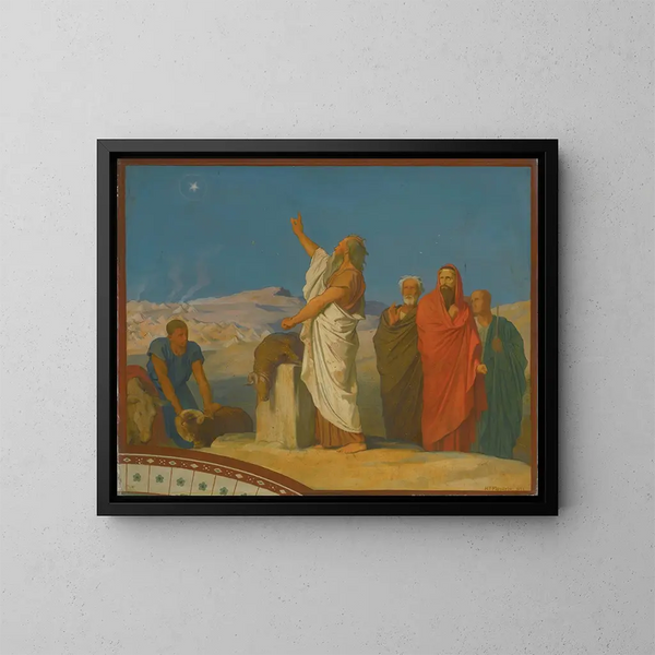 Baalam voorspelt dat een hemellichaam uit het midden van Israël zal opstaan - Jean-Hippolyte Flandrin — ingelijst kunstwerk aan de muur