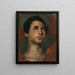 Studie van het hoofd van een jonge jongen - Jean-Hippolyte Flandrin — ingelijst kunstwerk aan de muur