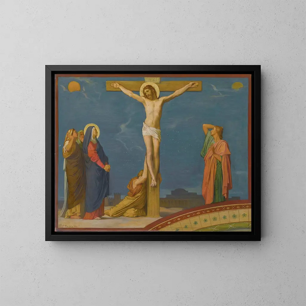 De dood van Jezus Christus op Golgotha - Jean-Hippolyte Flandrin — ingelijst kunstwerk aan de muur