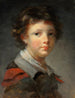 van een jongen in een rood gevoerd jas - Jean-Honoré Fragonard — weergave van het kunstwerk