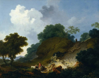 JeanHonor Fragonard - Landscape with Shepherds and Flock of Sheep.webp