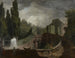 L'escalier monumental de la Villa d'Este à Tivoli - Jean-Honoré Fragonard — weergave van het kunstwerk