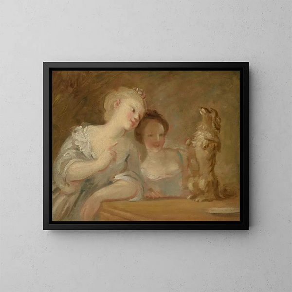 La Performance - Jean-Honoré Fragonard — ingelijst kunstwerk aan de muur