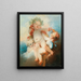 Drie putti gekroond met bloemen - Jean-Honoré Fragonard — ingelijst kunstwerk aan de muur