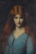 Tête de jeune fille en robe bleue - Jean-Jacques Henner — weergave van het kunstwerk